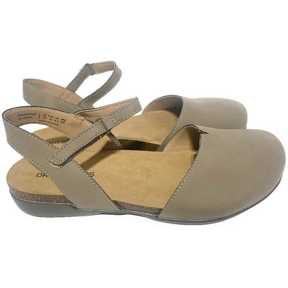 Dream Pairs Closed Toe Sandals Women's 8.5 Taupe Arch Support Comfort Cork NWT - Picture 10 of 12